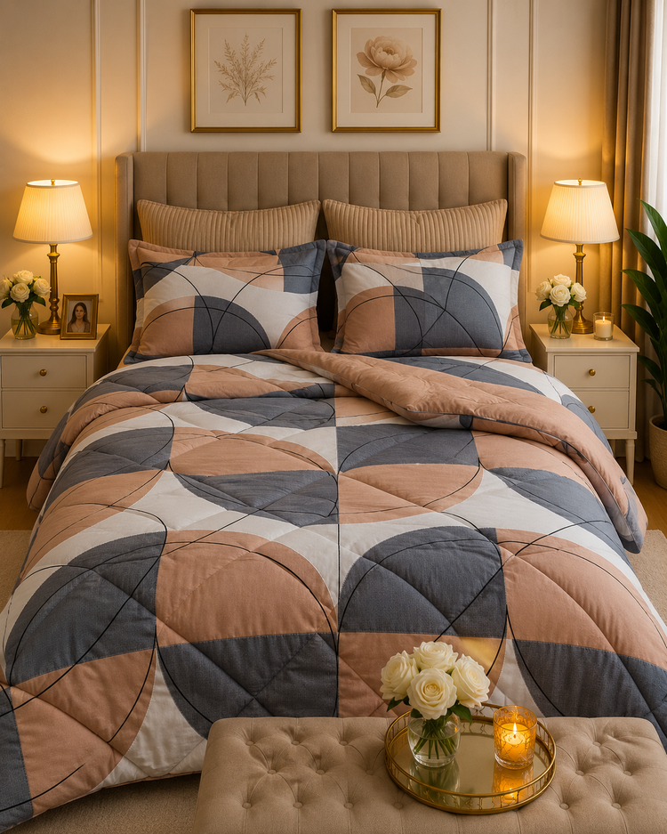 6PCS Pure Cotton Winter Comforter Set | 500 GSM Filling