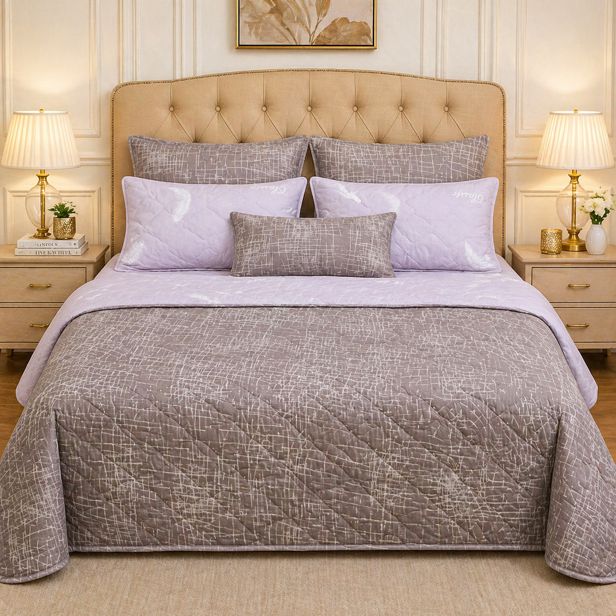 6pcs Comforter Set (Pure Cotton Stuff)