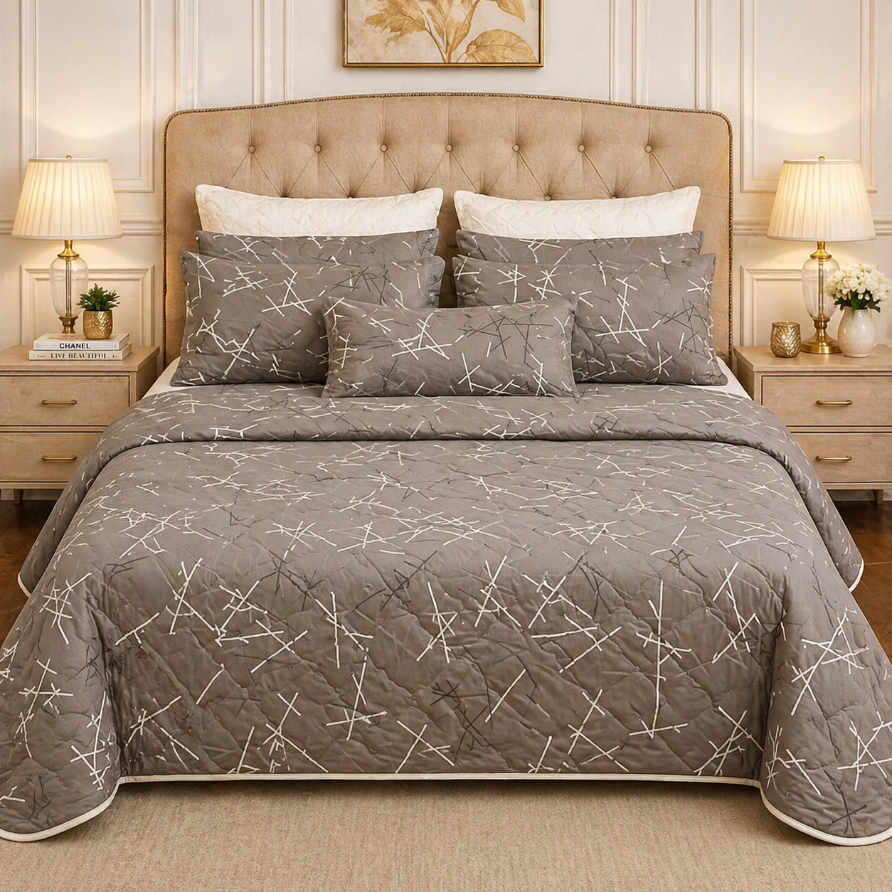 6pcs Comforter Set (Pure Cotton Stuff)