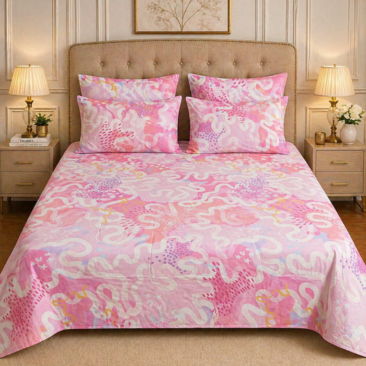 5pcs bed sheets (bed sheet+4pillow case)
