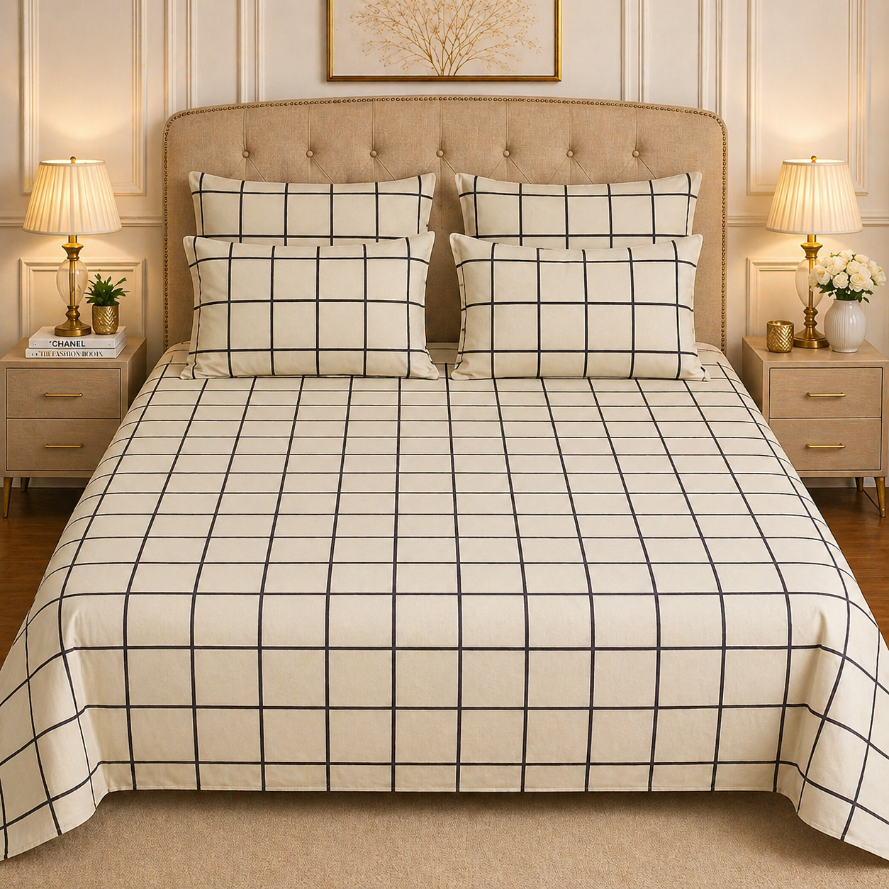 5pcs bed sheets (bed sheet+4pillow case)