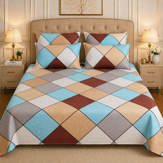 5pcs bed sheets (bed sheet+4pillow case)