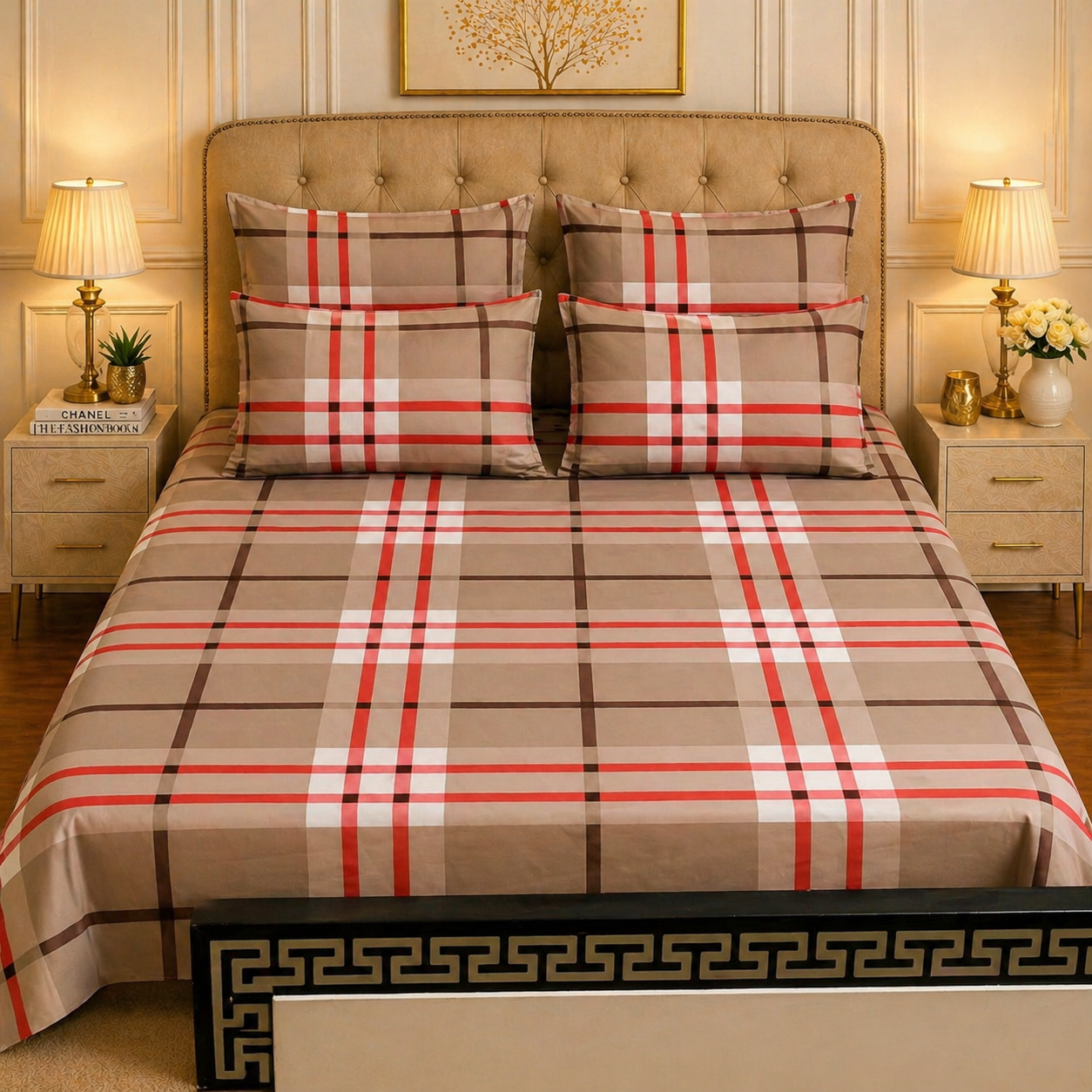 5pcs bed sheets (bed sheet+4pillow case)