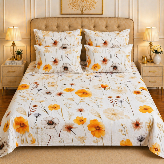 5pcs bed sheets (bed sheet+4pillow case)