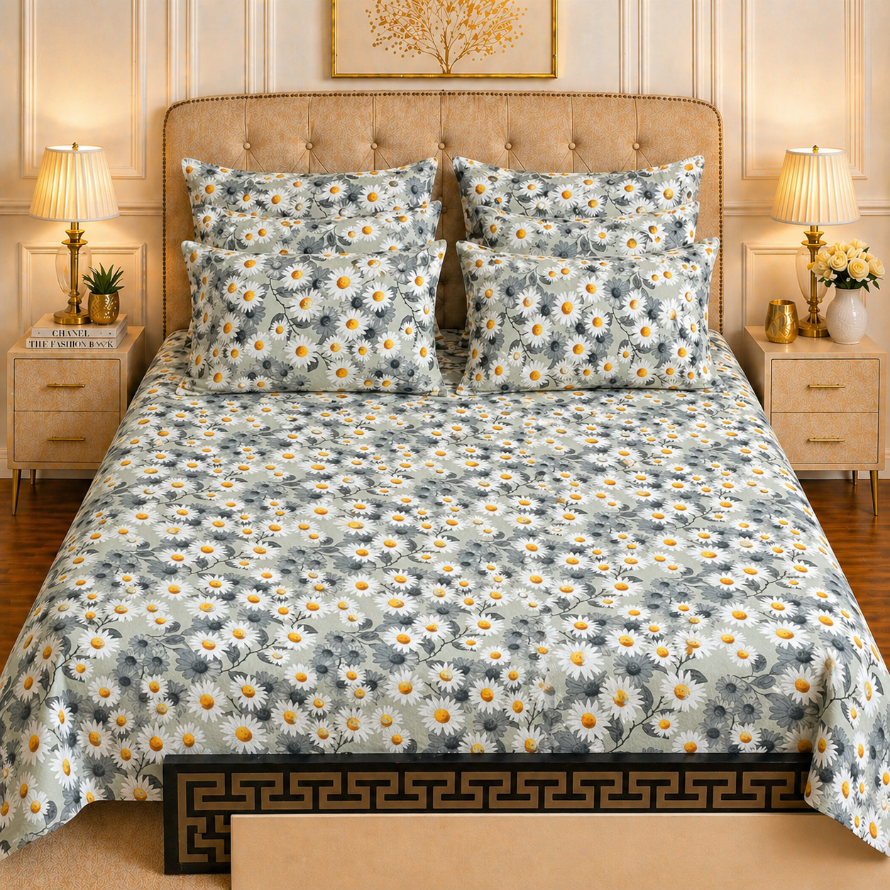 5pcs bed sheets (bed sheet+4pillow case)