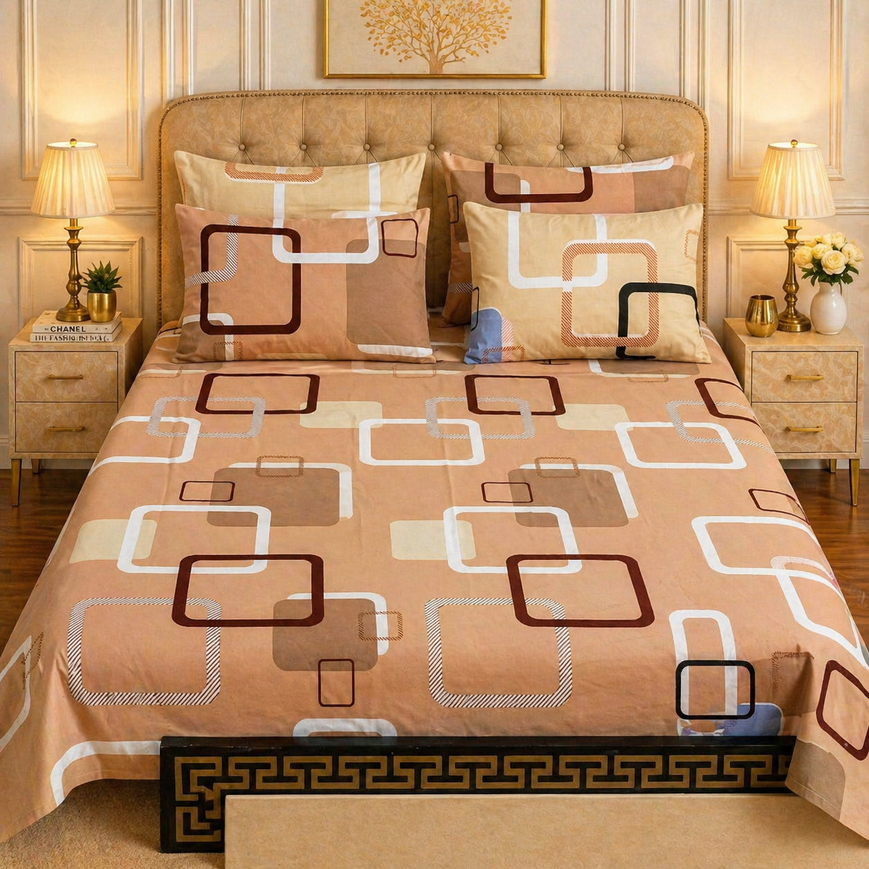 5pcs bed sheets (bed sheet+4pillow case)
