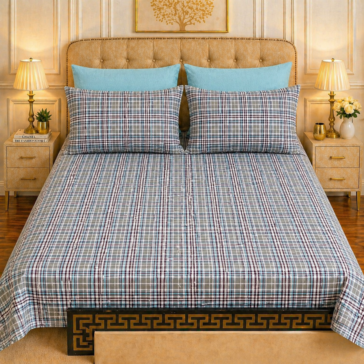 5pcs bed sheets (bed sheet+4pillow case)