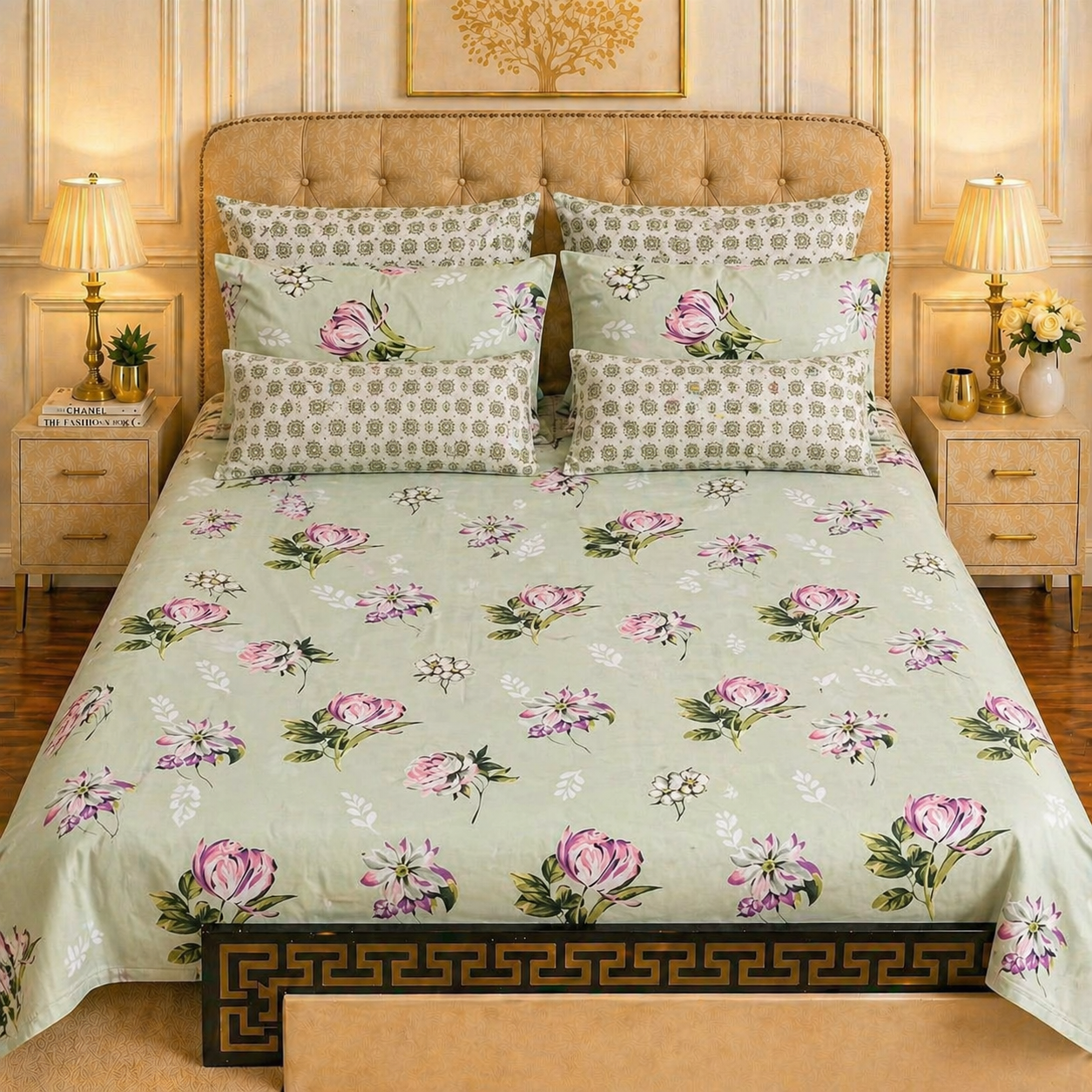 5pcs bed sheets (bed sheet+4pillow case)