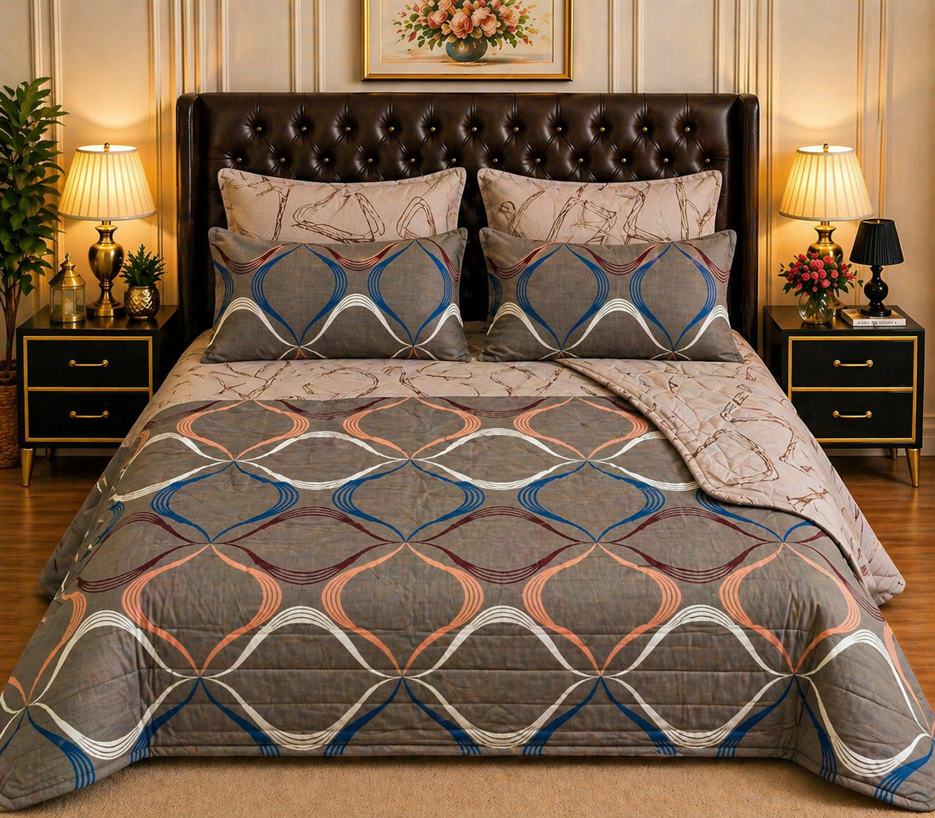 6pcs Comforter Set (Pure Cotton Stuff)