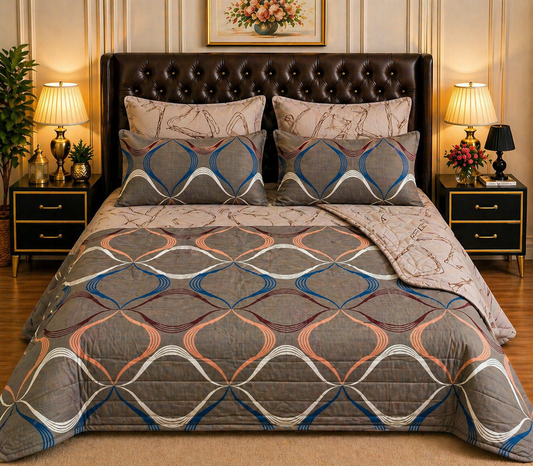 6pcs Comforter Set (Pure Cotton Stuff)