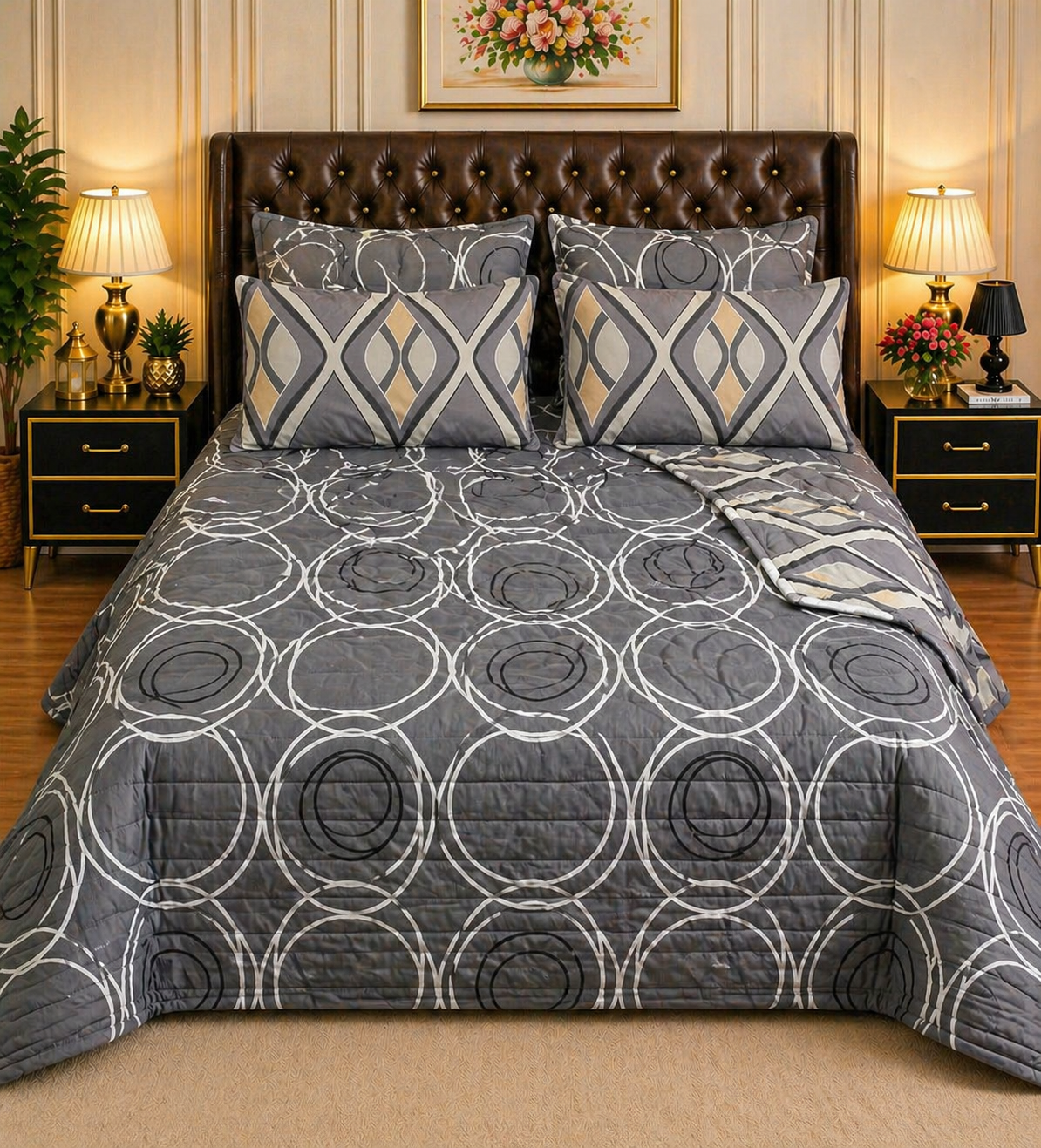 6pcs Comforter Set (Pure Cotton Stuff)