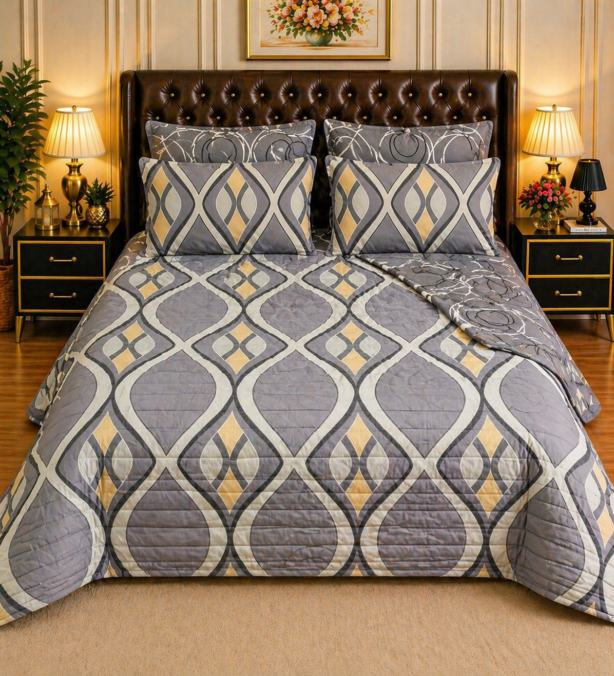 6pcs Comforter Set (Pure Cotton Stuff)
