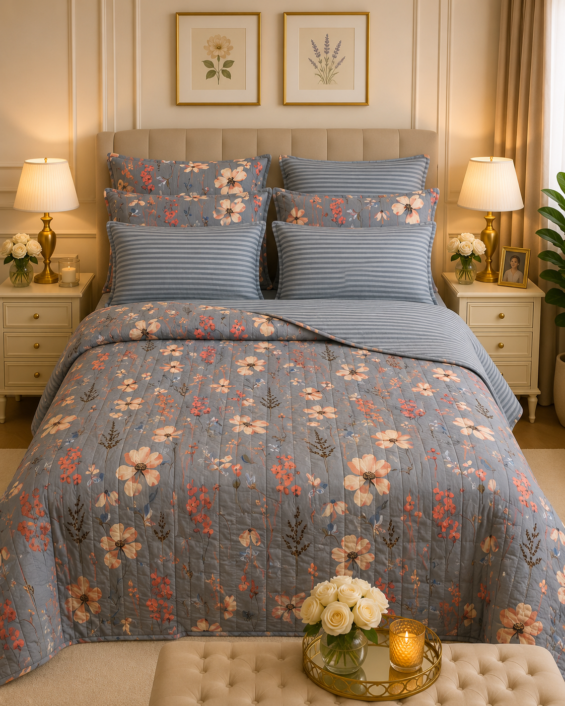 6pcs Comforter Set (Pure Cotton Stuff)