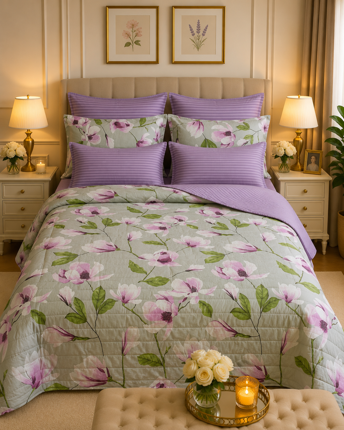 6pcs Comforter Set (Pure Cotton Stuff)