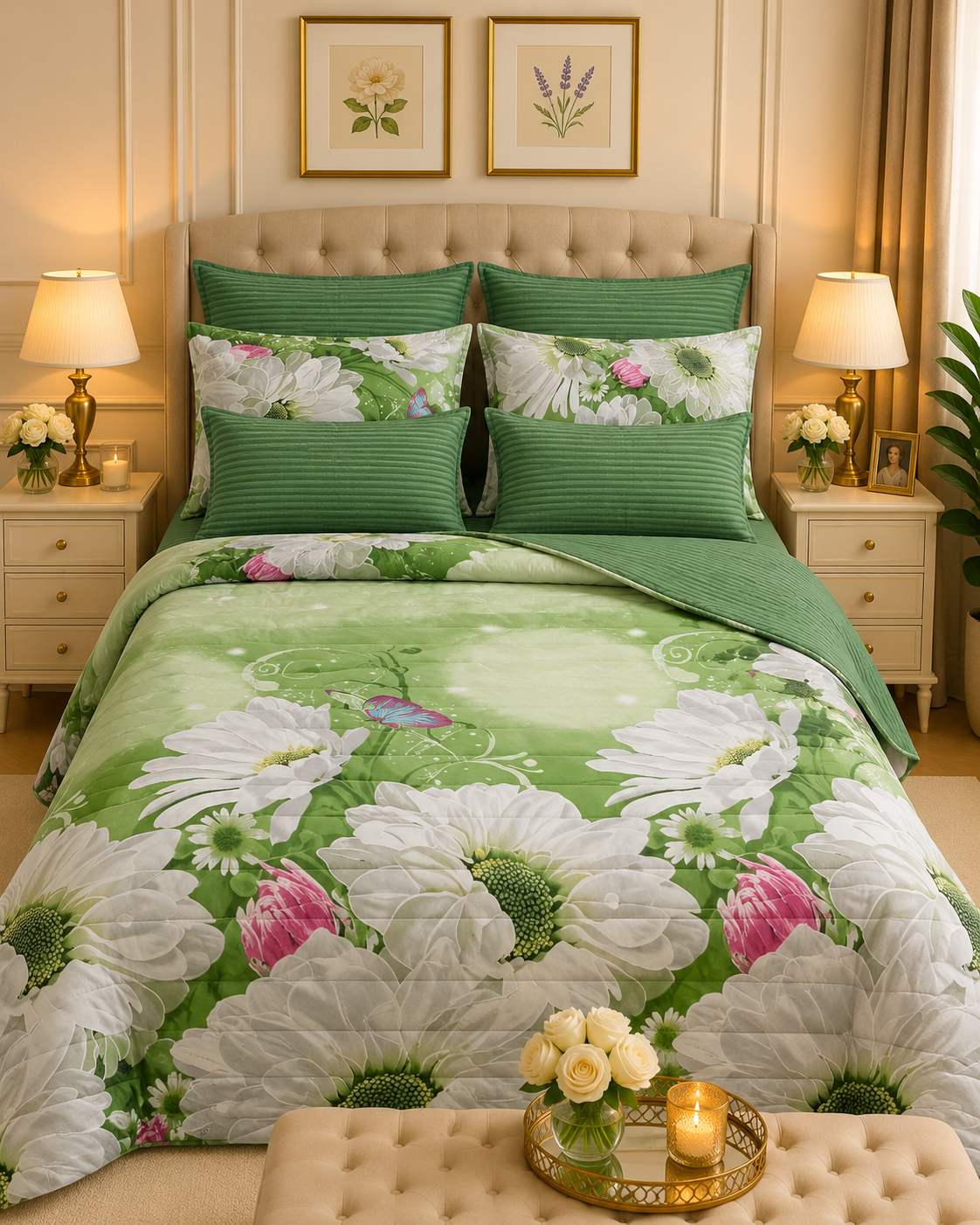 6pcs Comforter Set (Pure Cotton Stuff)