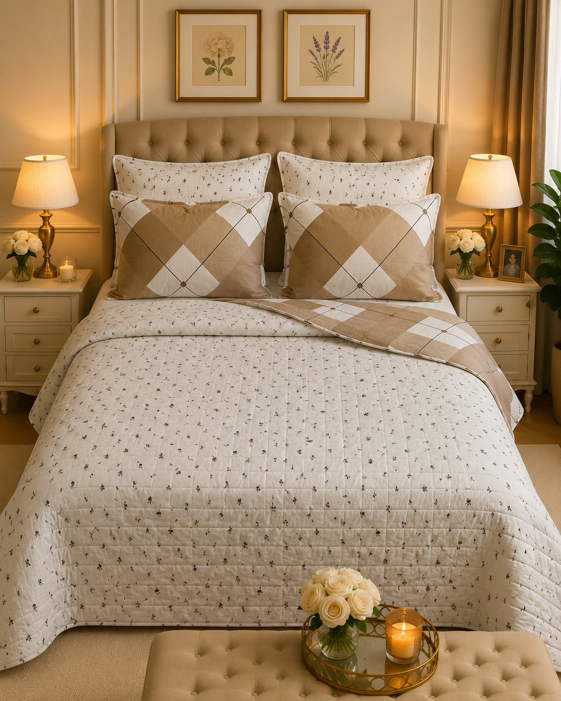 6pcs Comforter Set (Pure Cotton Stuff)