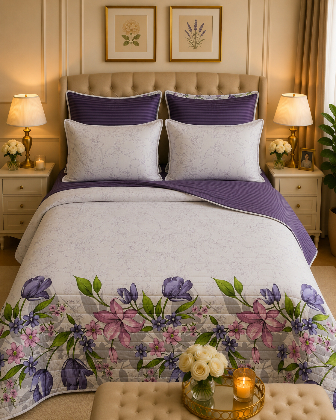 6pcs Comforter Set (Pure Cotton Stuff)