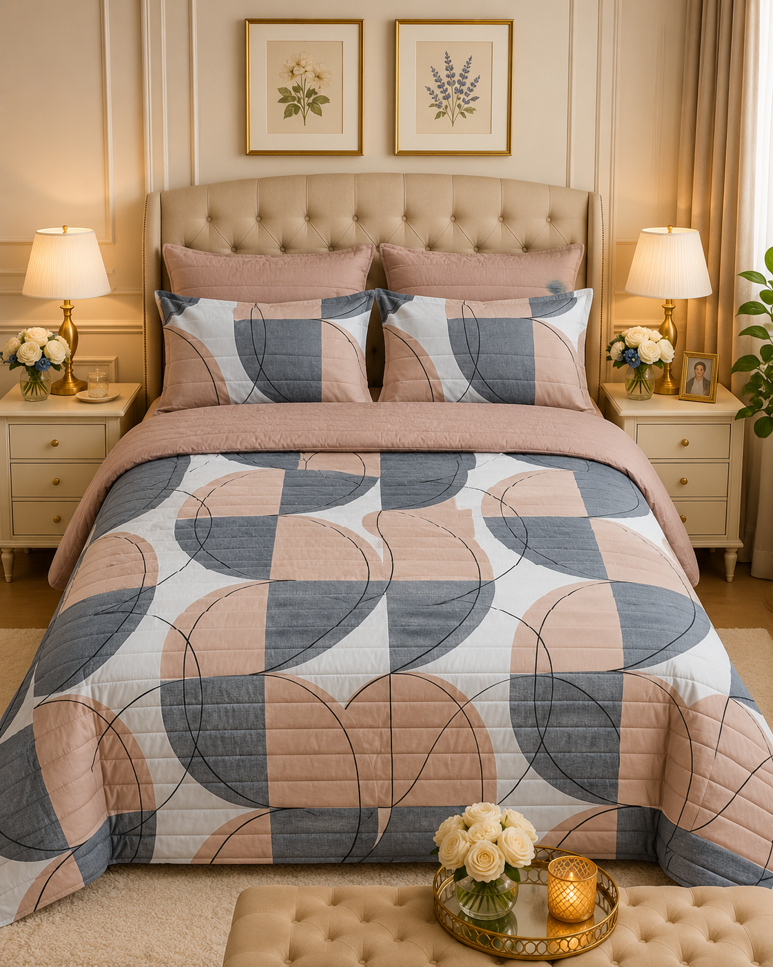 6pcs Comforter Set (Pure Cotton Stuff)