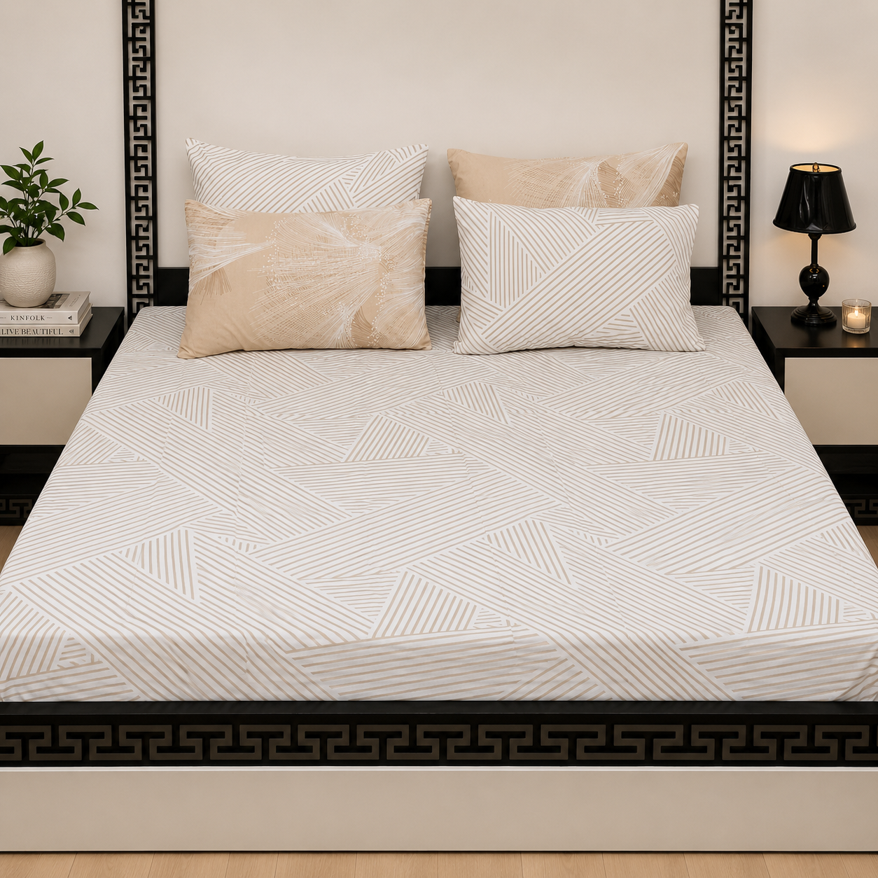 5pcs bed sheets (bed sheet+4pillow case)