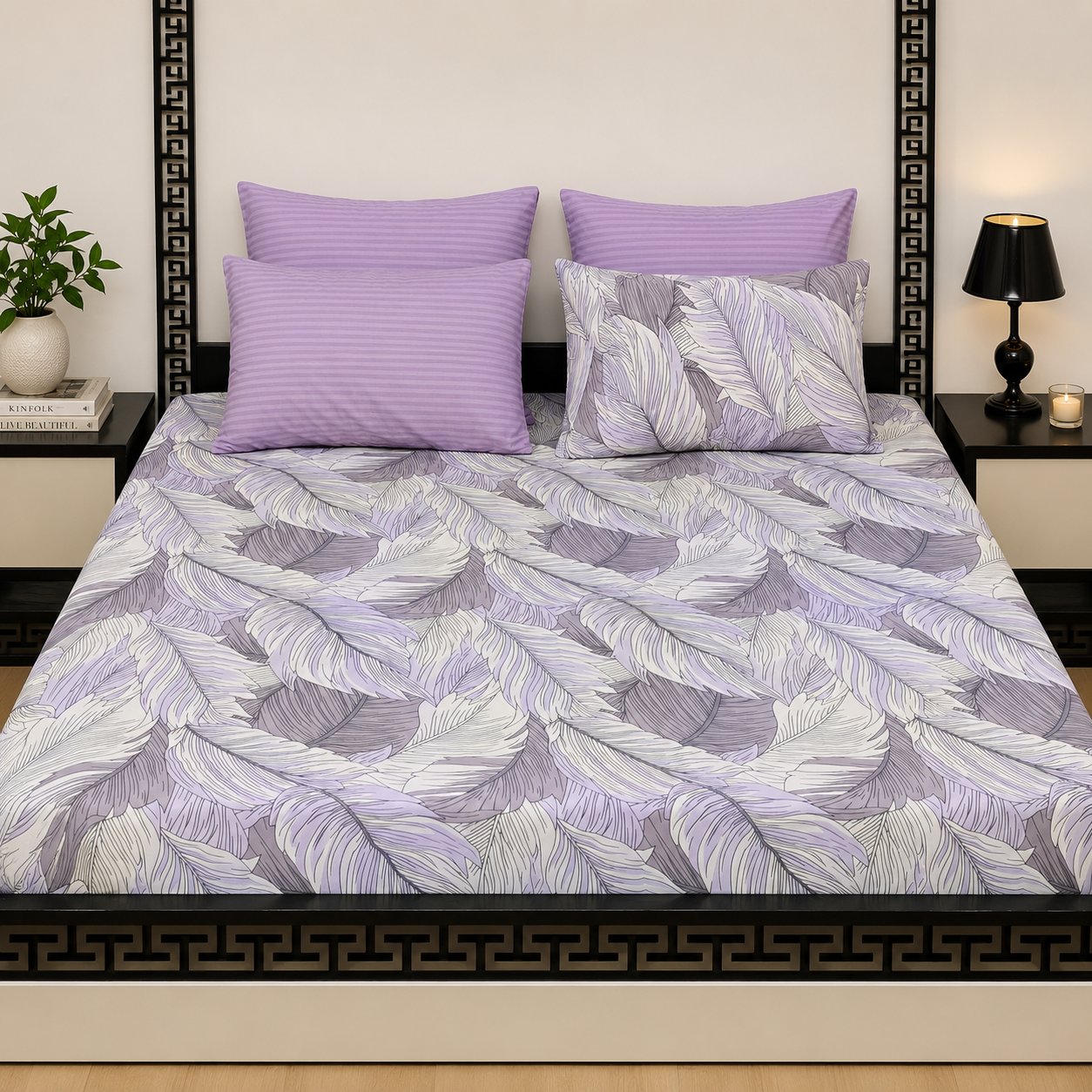 5pcs bed sheets (bed sheet+4pillow case)