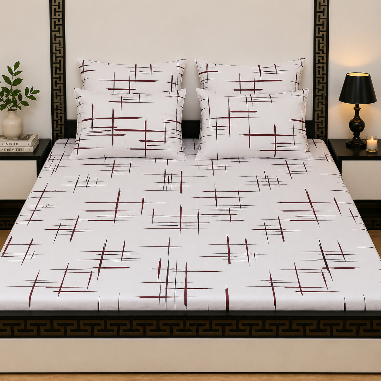 5pcs bed sheets (bed sheet+4pillow case)