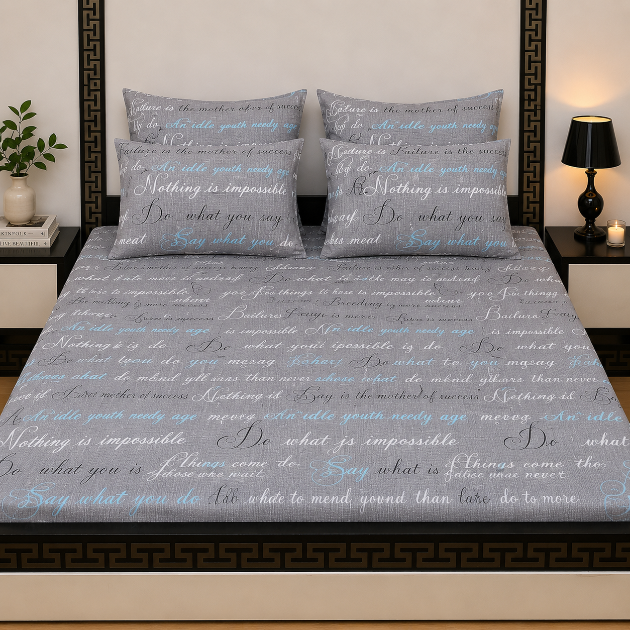 5pcs bed sheets (bed sheet+4pillow case)