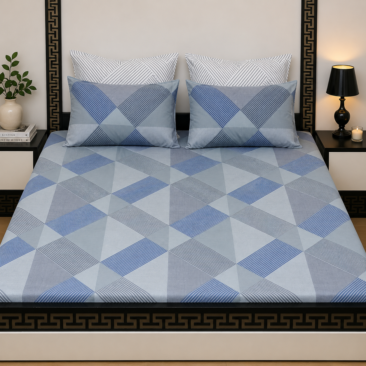 5pcs bed sheets (bed sheet+4pillow case)