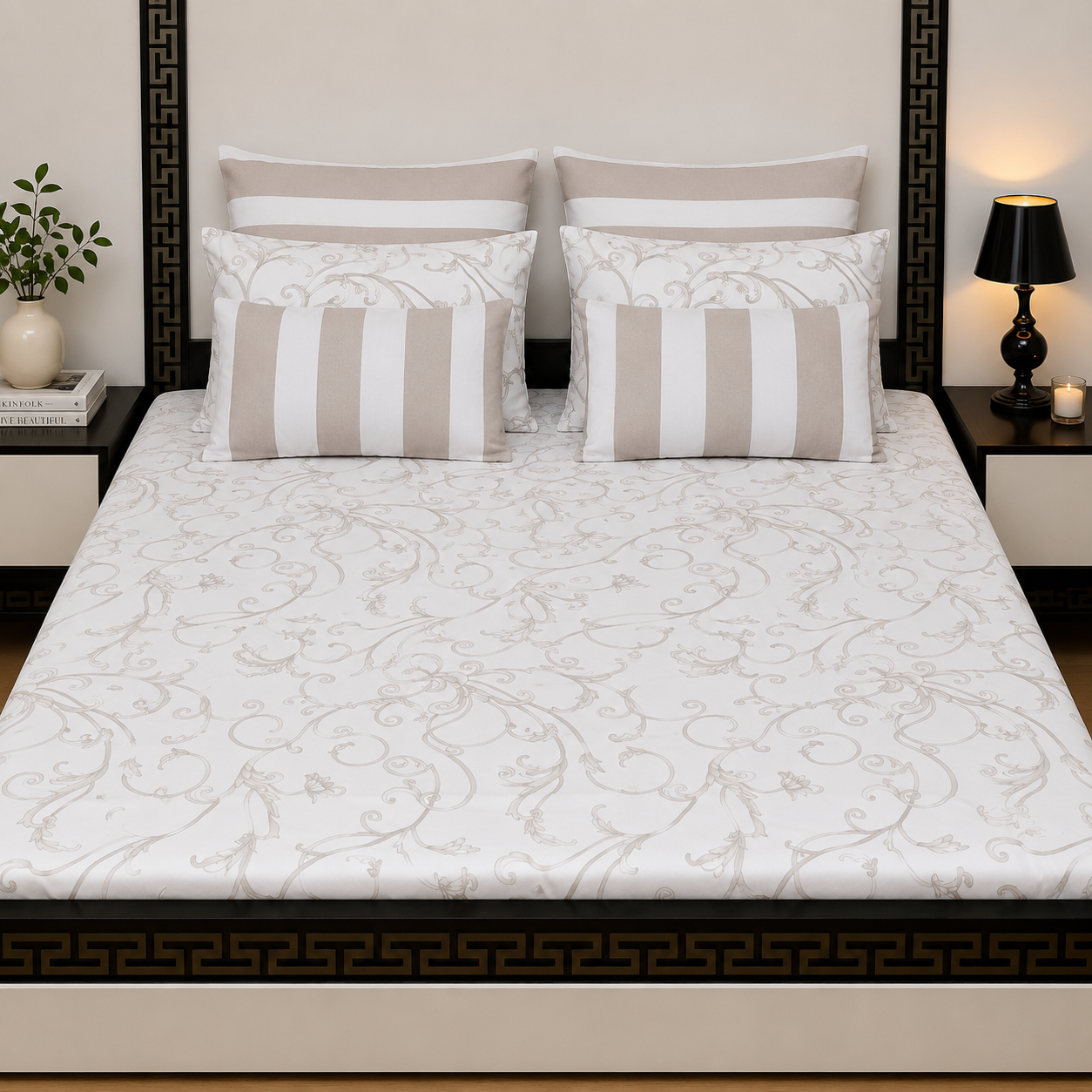5pcs bed sheets (bed sheet+4pillow case)