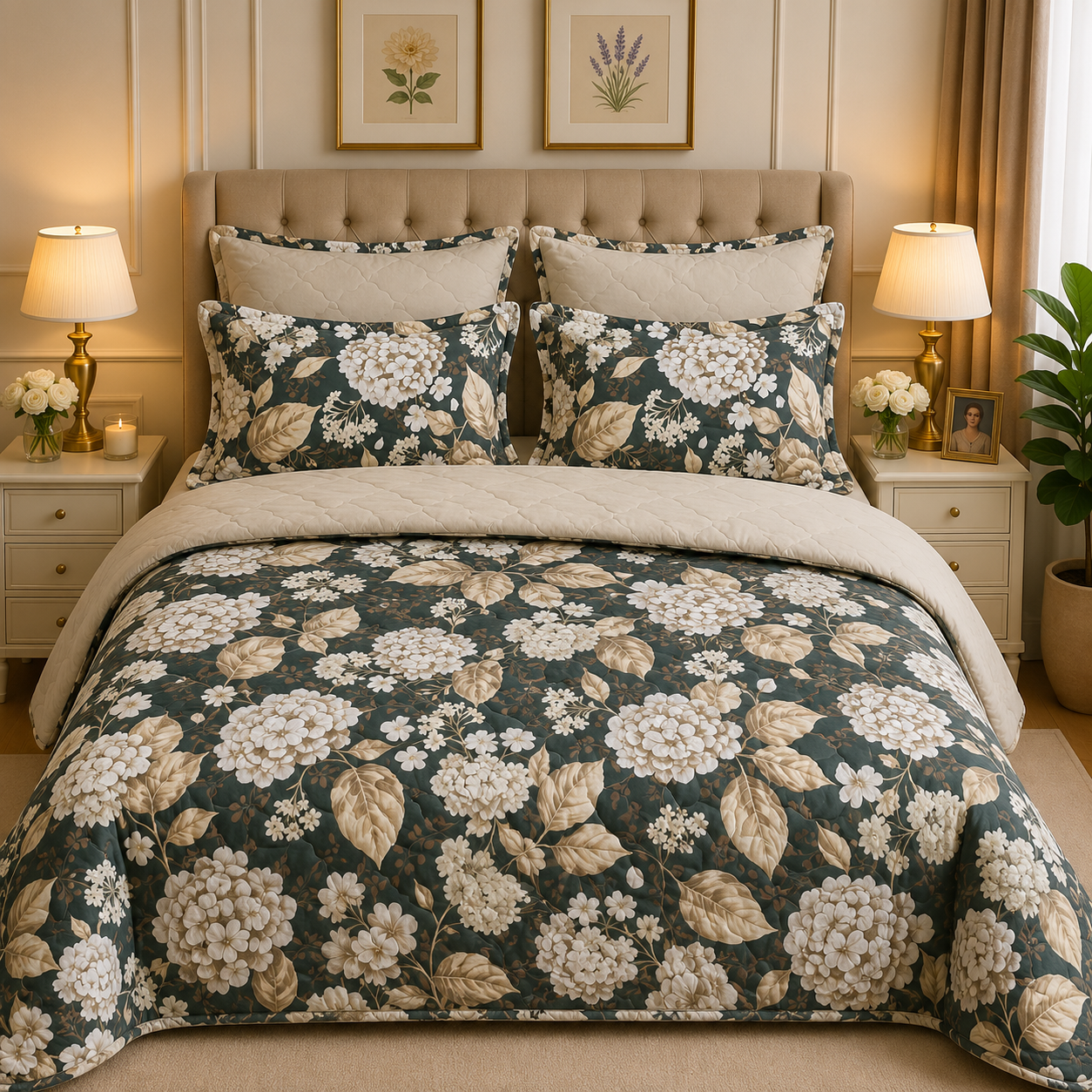 6pcs Comforter Set (Pure Cotton Stuff)