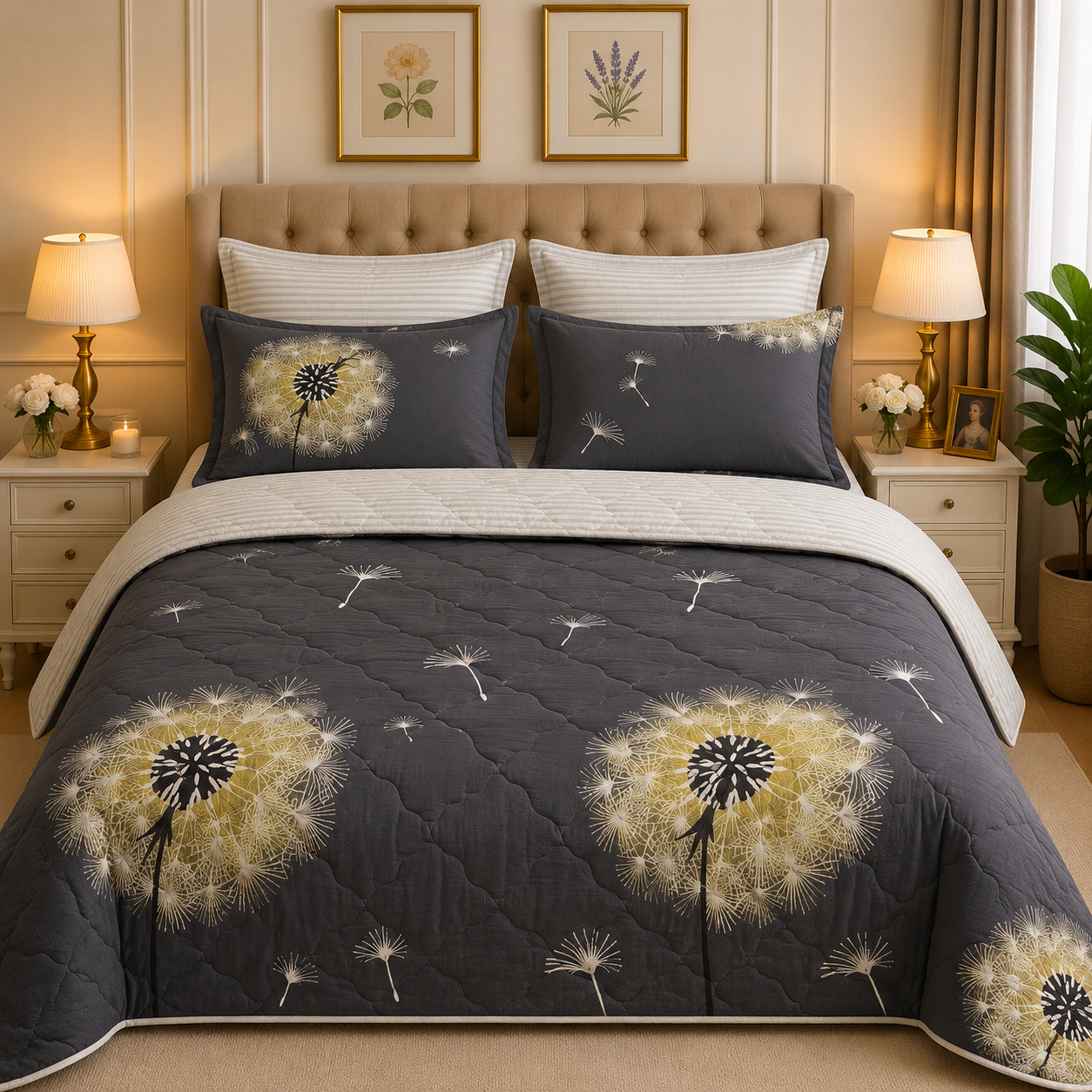 6pcs Comforter Set (Pure Cotton Stuff)