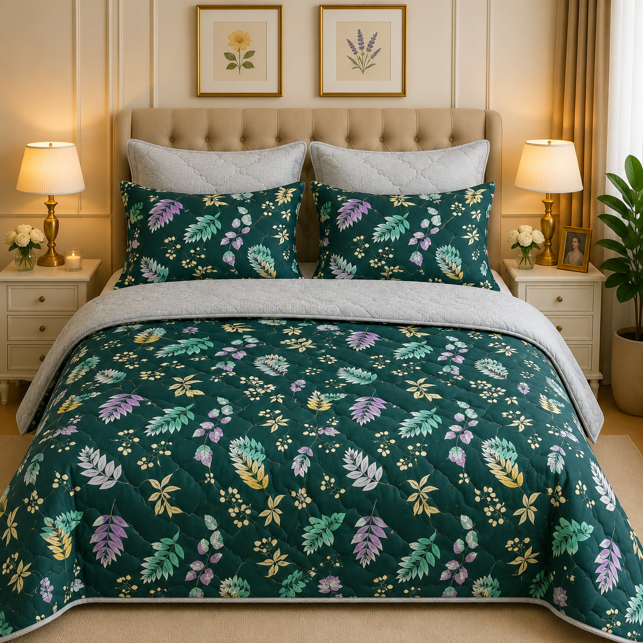 6pcs Comforter Set (Pure Cotton Stuff)