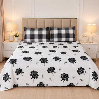 3pcs bed sheet 100% Pure Cotton King Size(96*98")