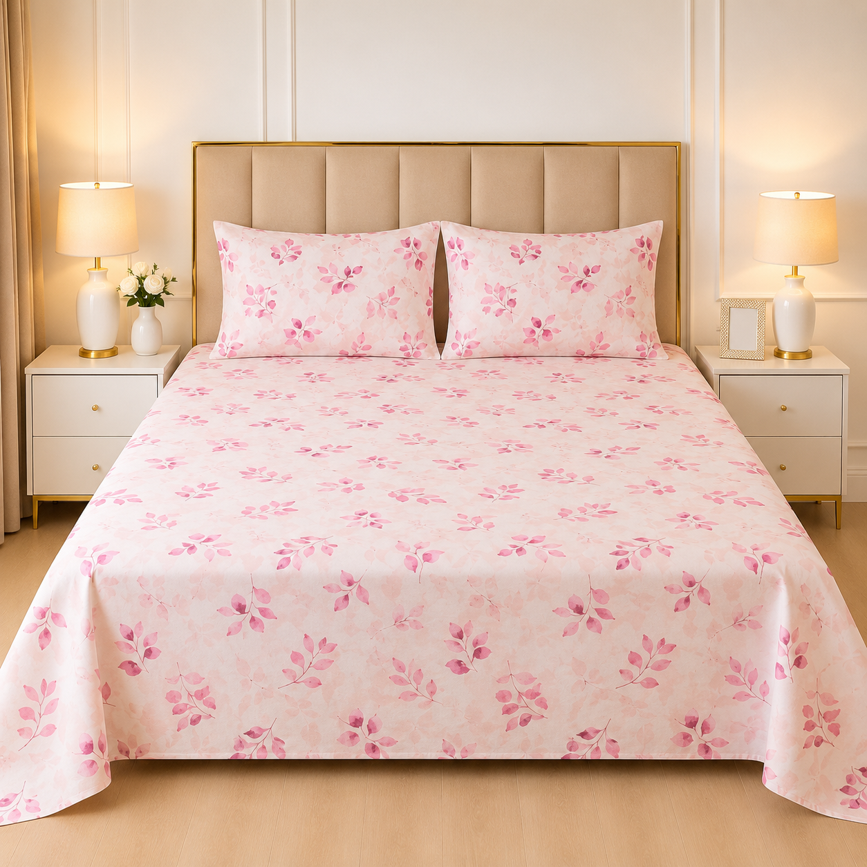 3pcs bed sheet 100% Pure Cotton King Size(96*98")