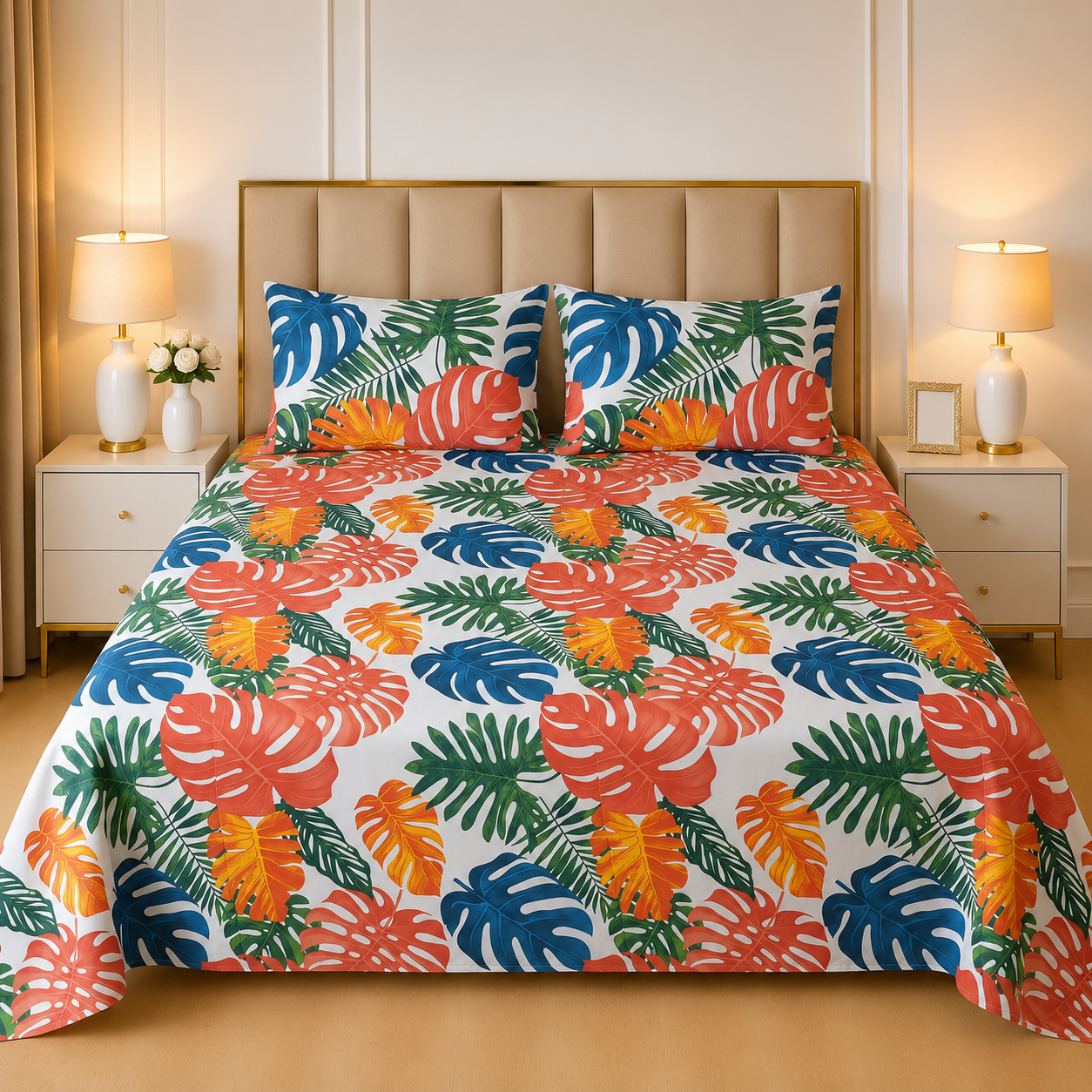 3pcs bed sheet 100% Pure Cotton King Size(96*98")