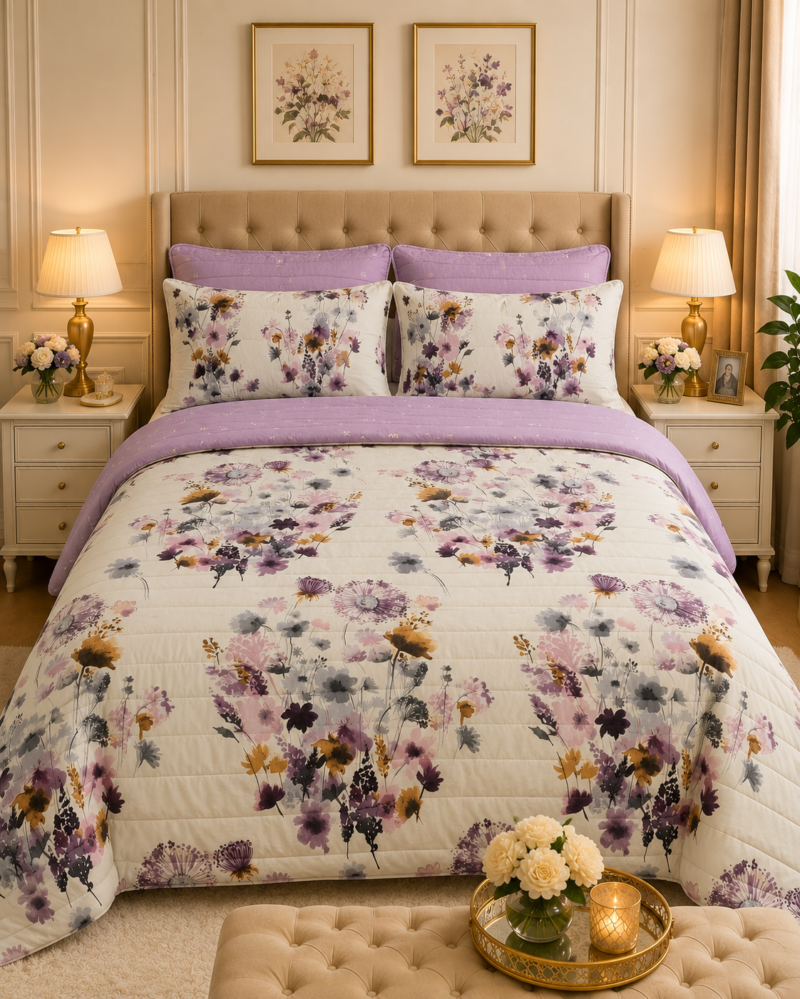 6pcs Comforter Set (Pure Cotton Stuff)