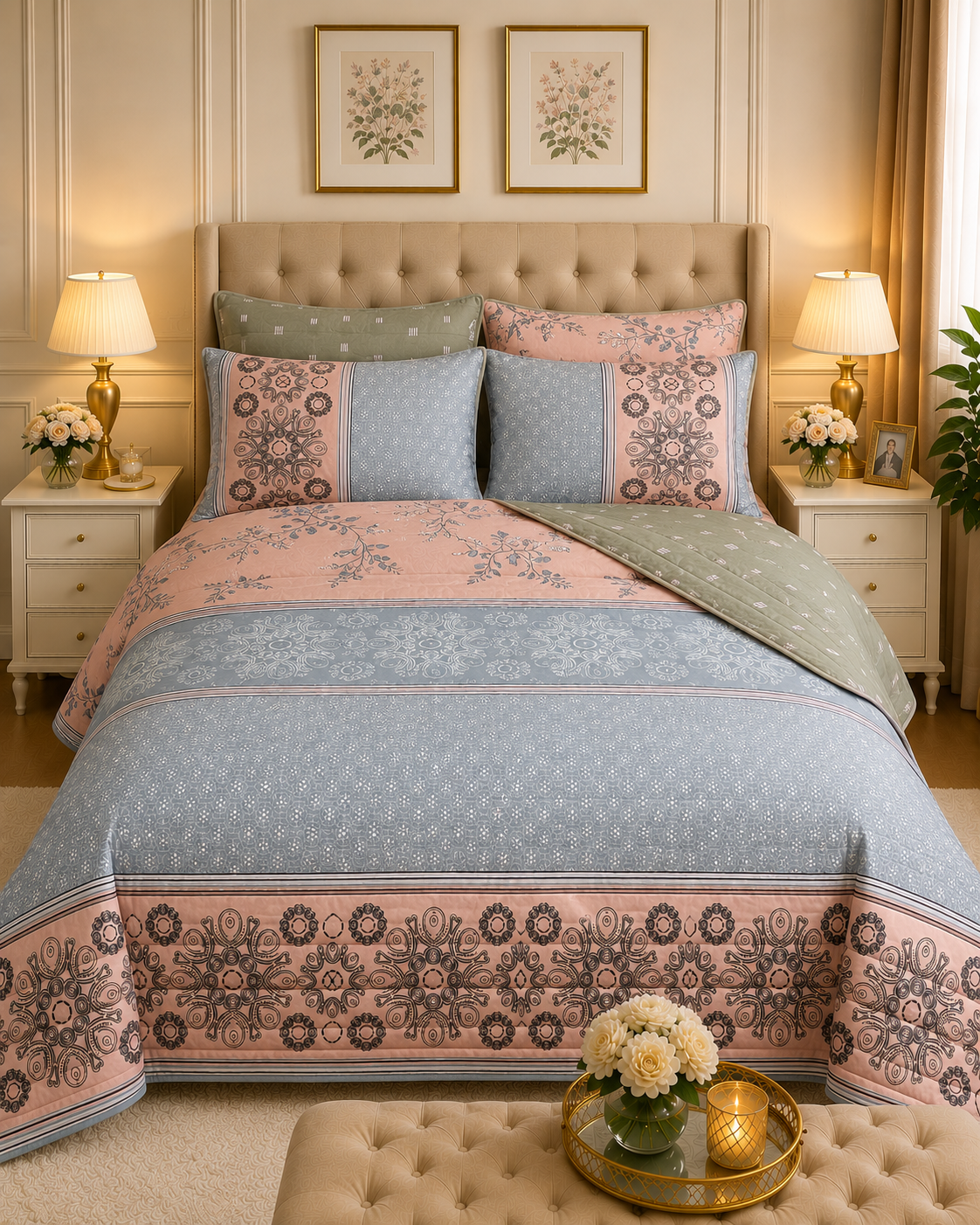 6pcs Comforter Set (Pure Cotton Stuff)