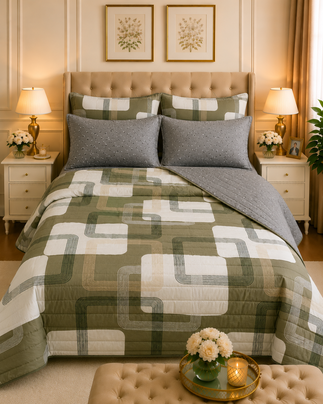 6pcs Comforter Set (Pure Cotton Stuff)