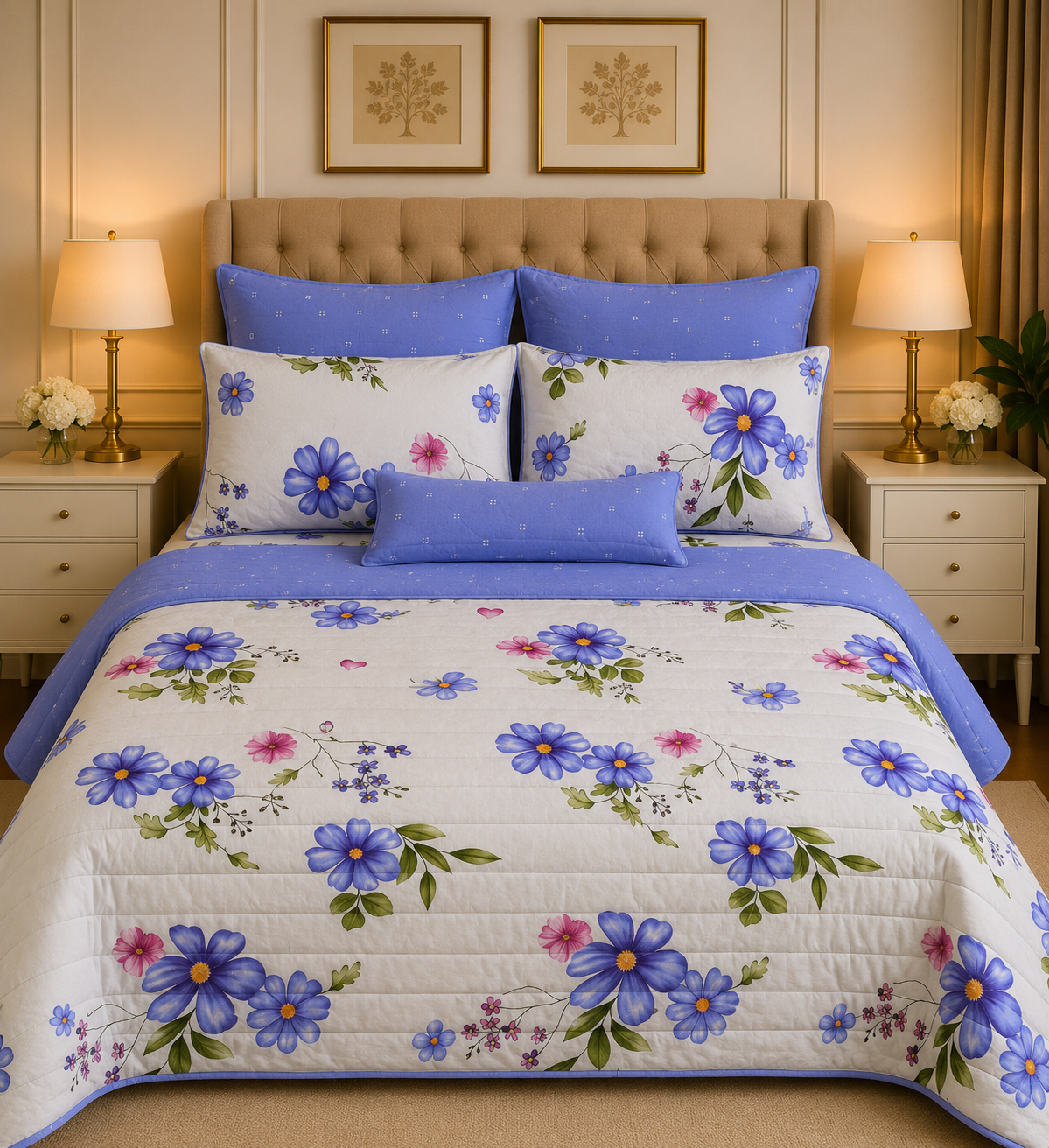 6pcs Comforter Set (Pure Cotton Stuff
