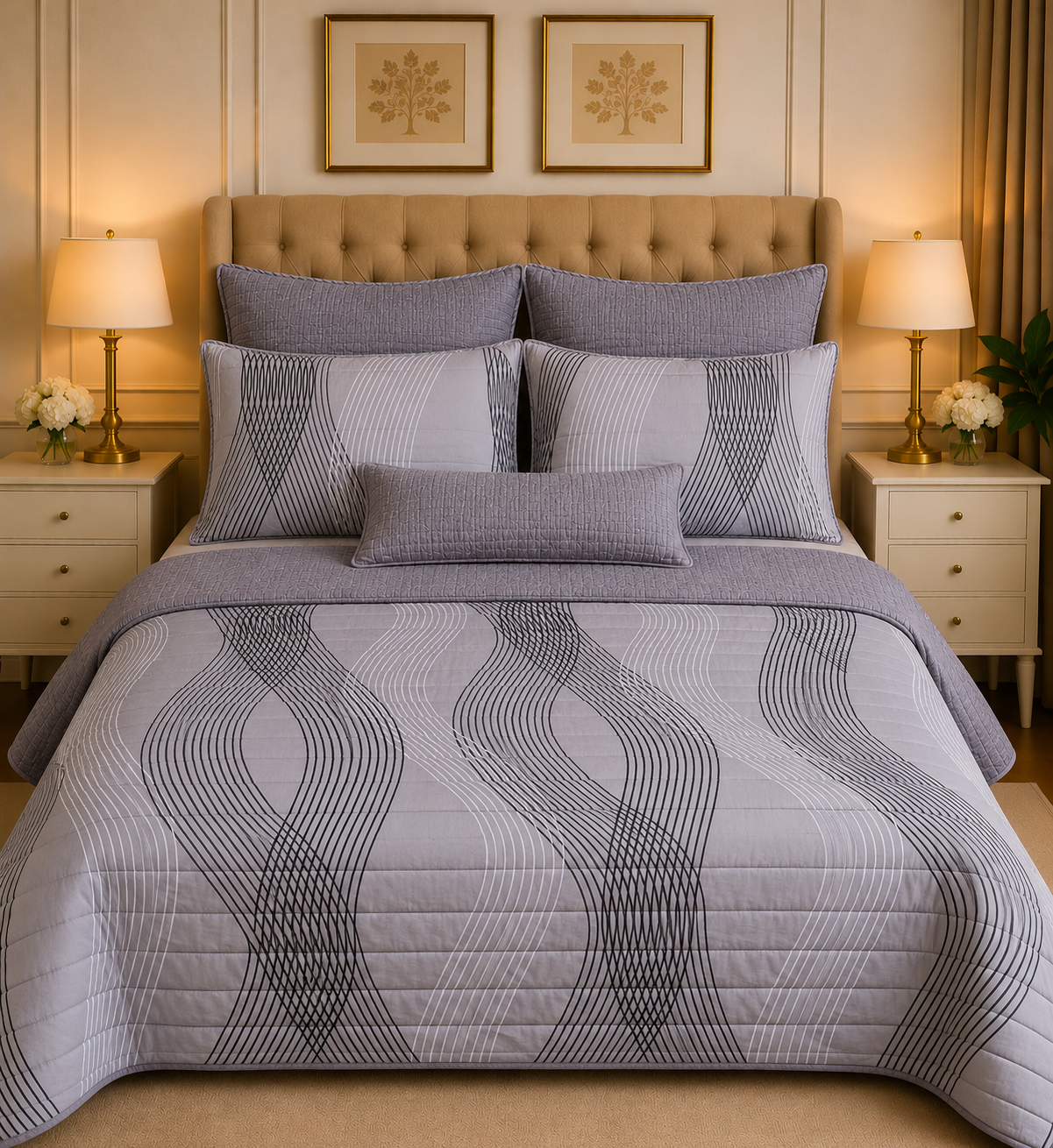 6pcs Comforter Set (Pure Cotton Stuff
