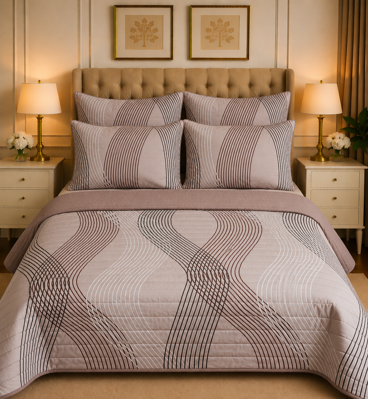 6pcs Comforter Set (Pure Cotton Stuff