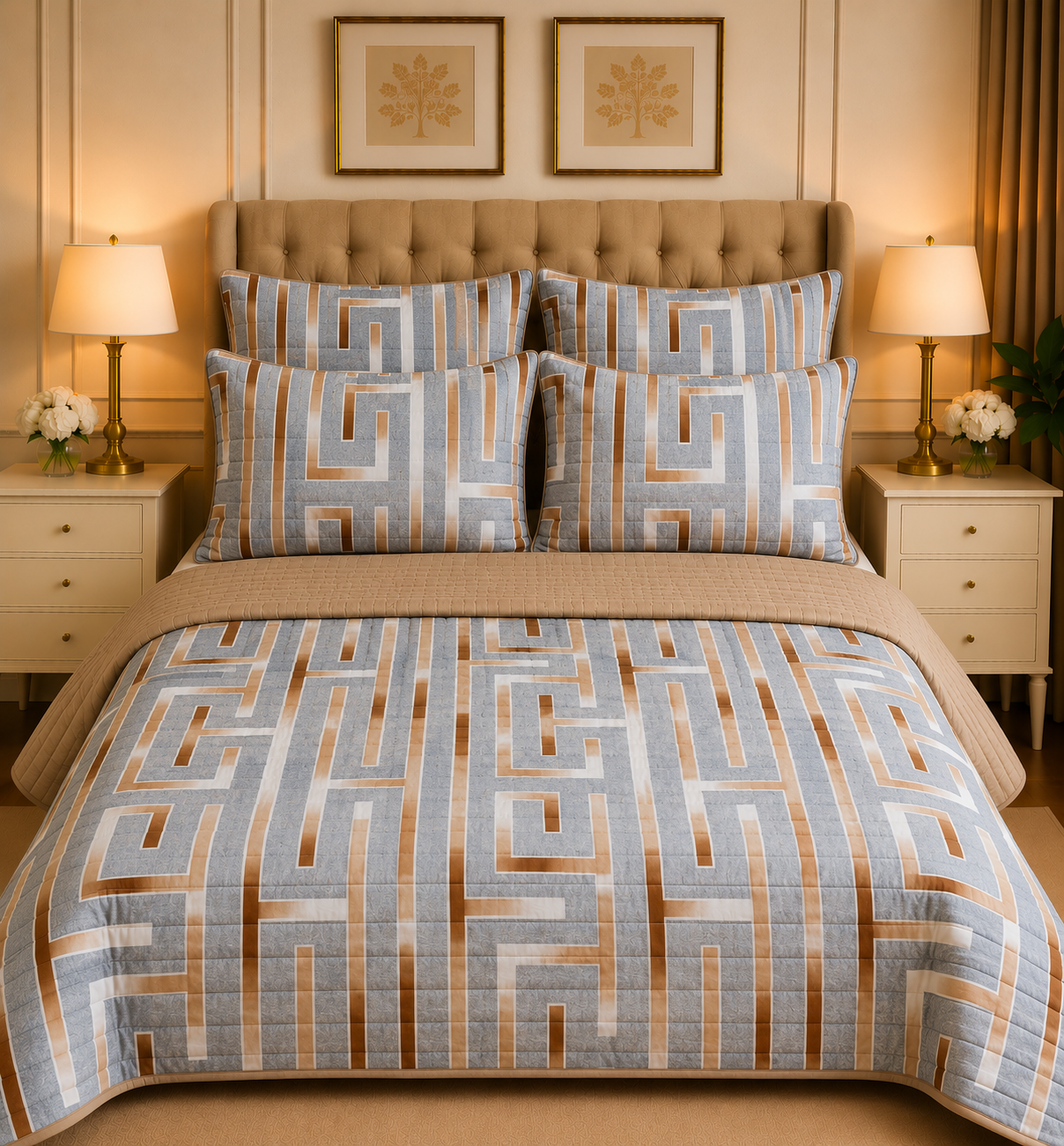 6pcs Comforter Set (Pure Cotton Stuff