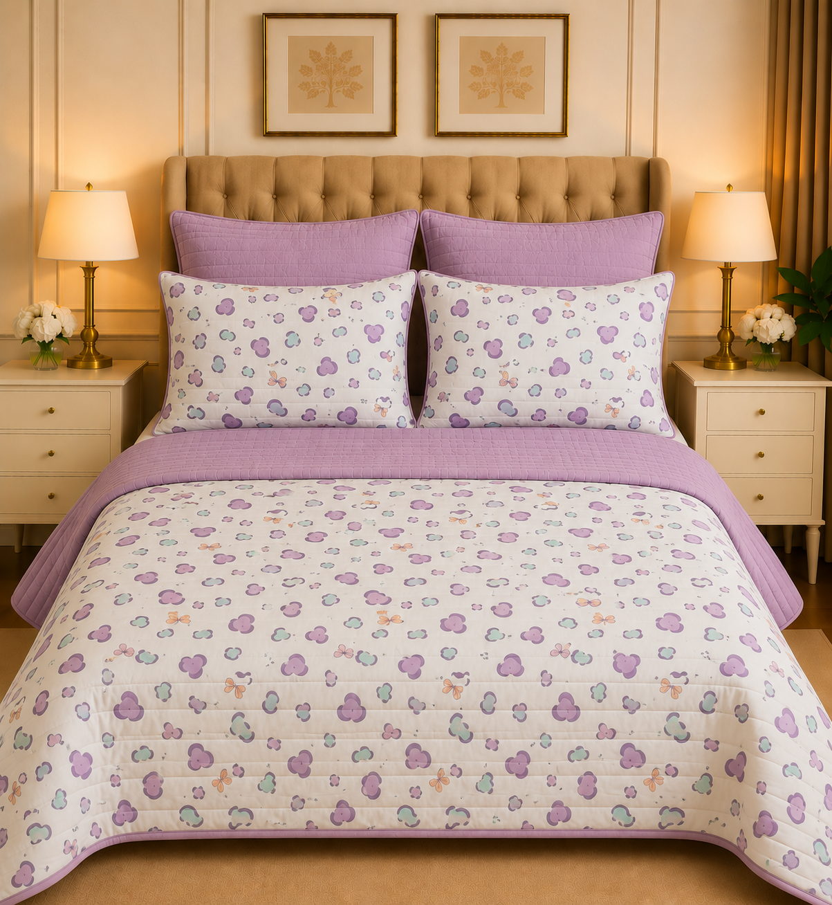 6pcs Comforter Set (Pure Cotton Stuff