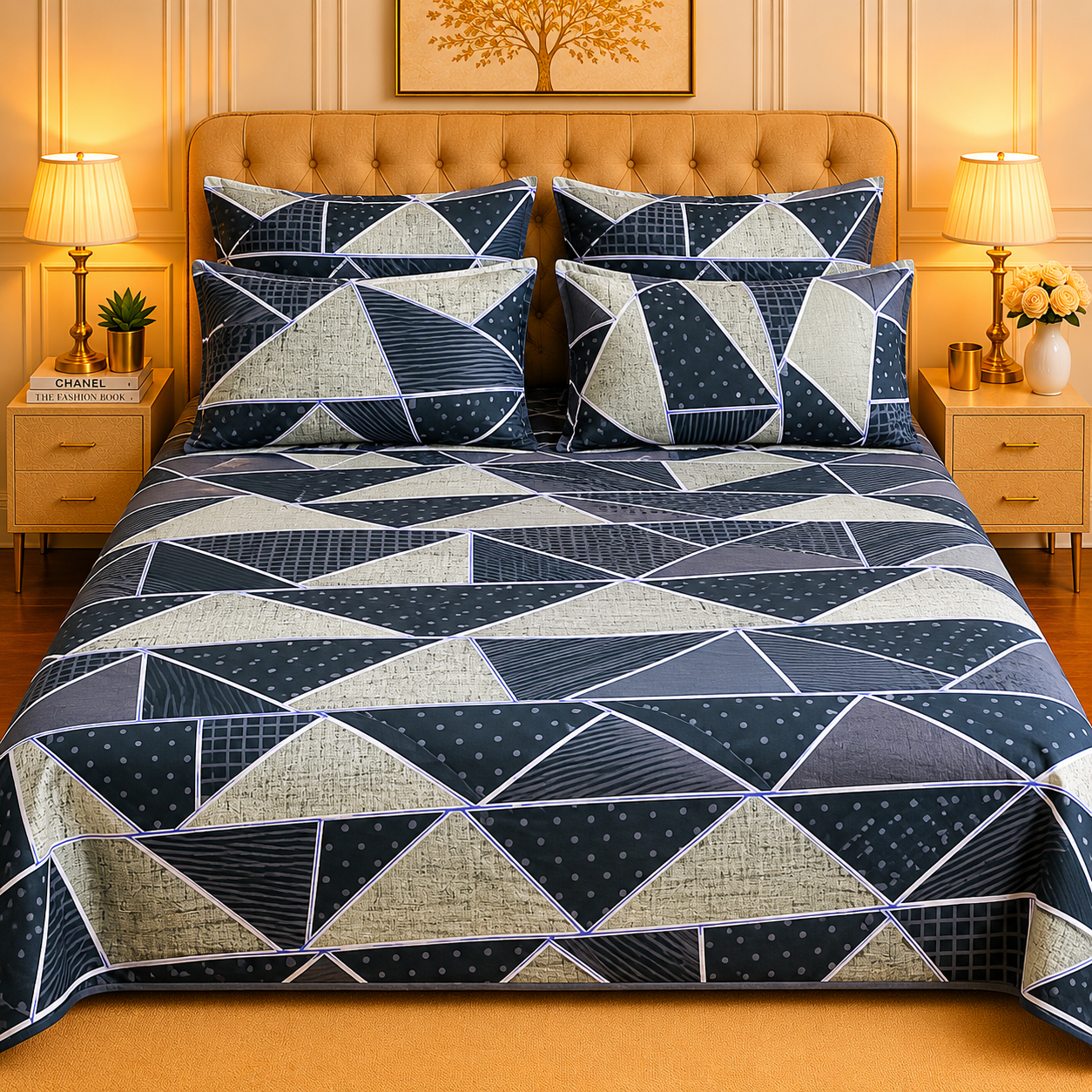 5pcs bed sheets (bed sheet+4pillow case)