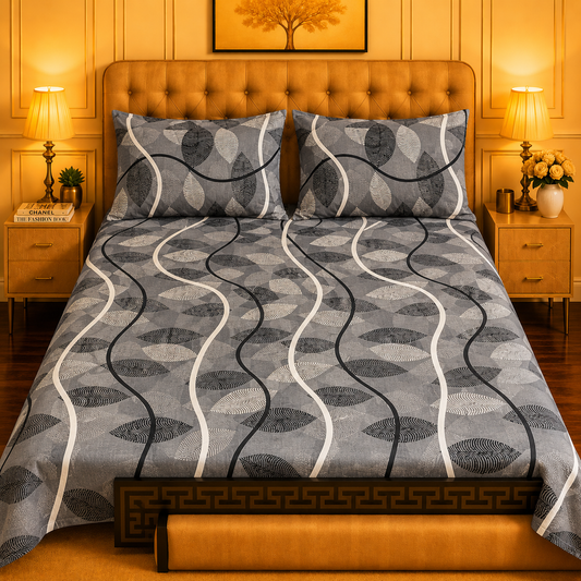3pcs bed sheet 100% Pure Cotton King Size