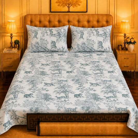 3pcs bed sheet 100% Pure Cotton King Size