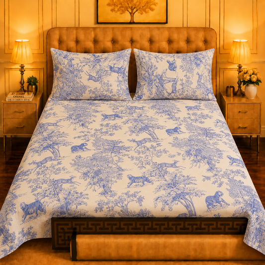 3pcs bed sheet 100% Pure Cotton King Size