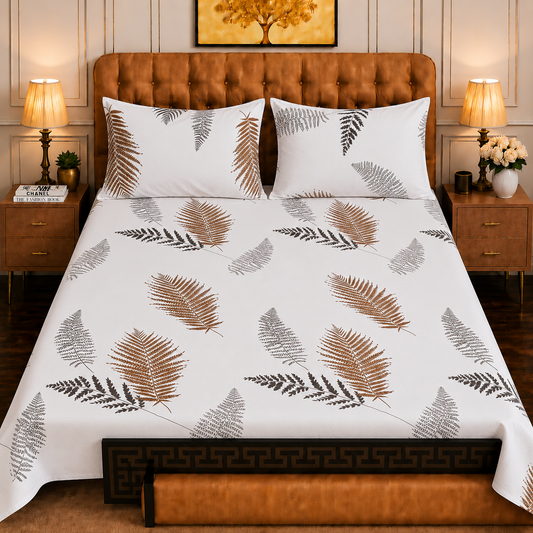 3pcs bed sheet 100% Pure Cotton King Size