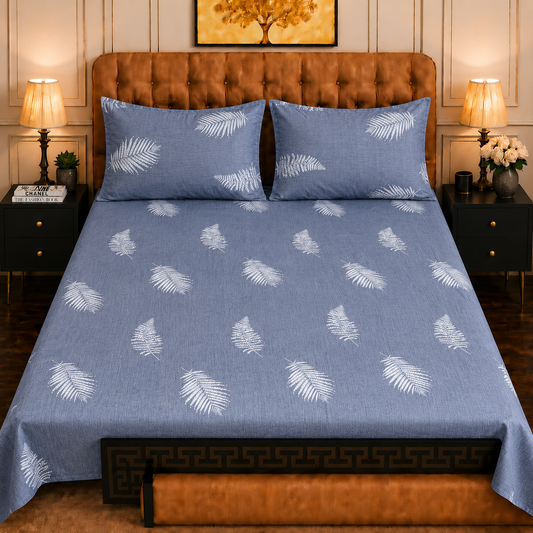 3pcs bed sheet 100% Pure Cotton King Size