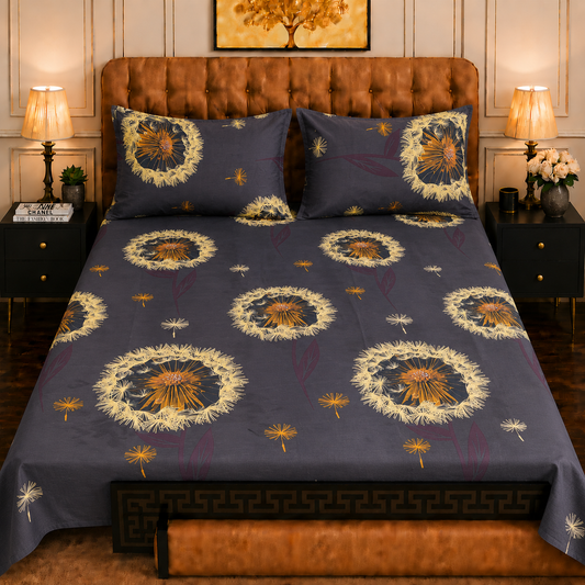 3pcs bed sheet 100% Pure Cotton King Size