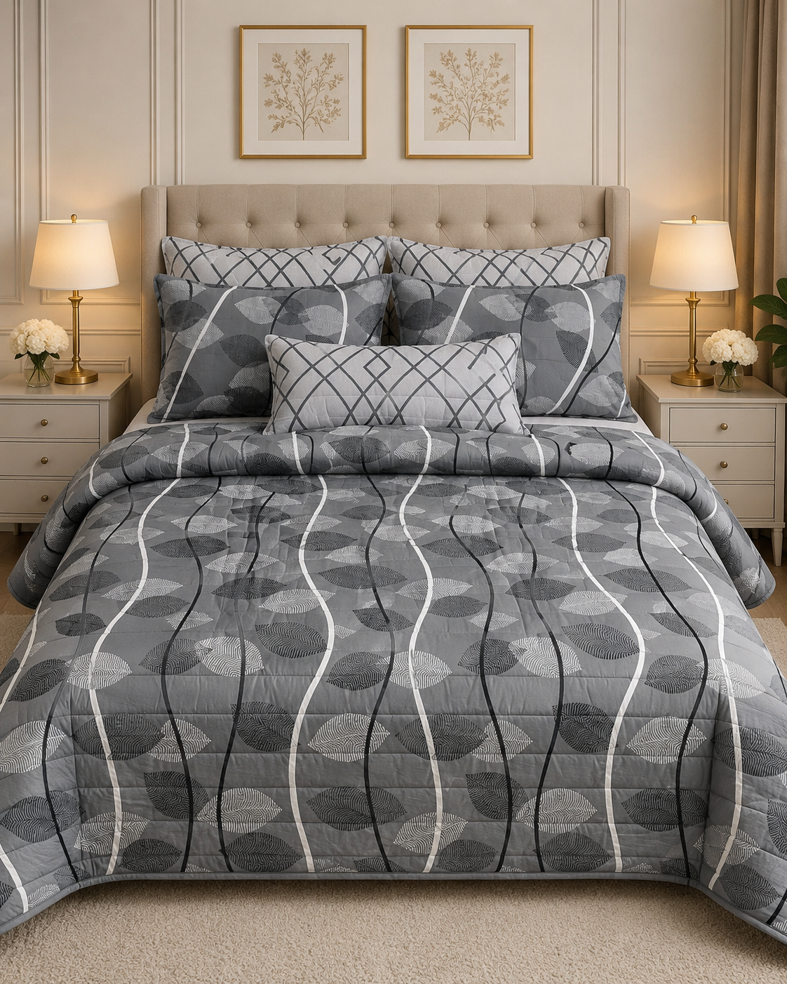 6pcs Comforter Set (Pure Cotton Stuff) (